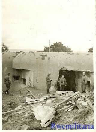 Rare Wehrmacht Troops W/ Captured French Maginot Line Bunker Complex; 1940