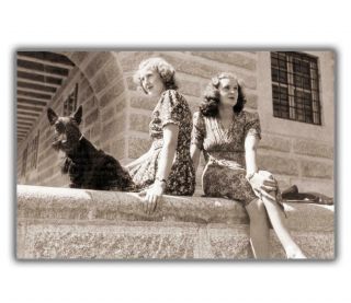 Ww2 German Photographer - Eva Braun With Her Sister Gretl 1943 Size " 4 X 6 " I