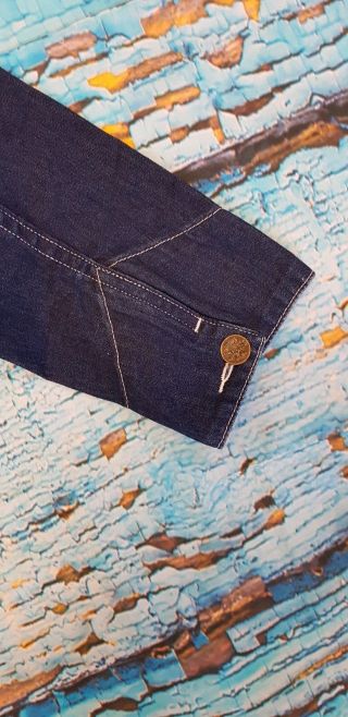 Levi ' s Vintage Clothing LVC Blue Denim Sack / Chore Coat Jacket Xsmall 5