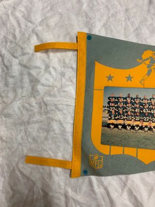 SCARCE 1960s GREEN BAY PACKERS NFL football Team Photo FULL SIZE PENNANT RARE 2