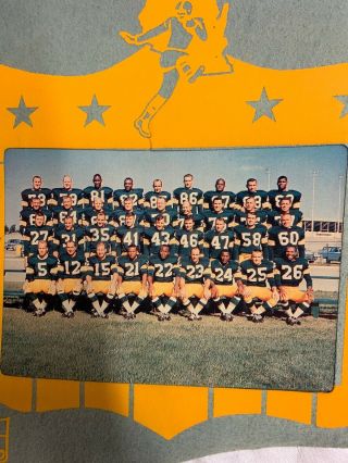 SCARCE 1960s GREEN BAY PACKERS NFL football Team Photo FULL SIZE PENNANT RARE 3