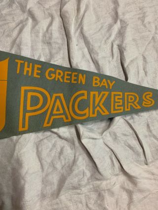 SCARCE 1960s GREEN BAY PACKERS NFL football Team Photo FULL SIZE PENNANT RARE 4