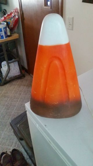 Vtg 17 " Union Candy Corn Halloween Thanksgiving Blow Mold Light Yard Decorprop