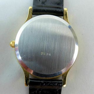ROTARY GOLD PLATED MOON PHASE DATE ADJUST QUARTZ WRISTWATCH - GOOD ORDER 6