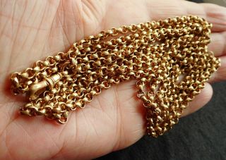 Gorgeous Chunky Victorian Full Length Rolled Gold Muff Chain. 6