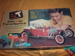 " Monogram Big T " Vintage Ford Model Kit Ex In Orig Box Unassembled