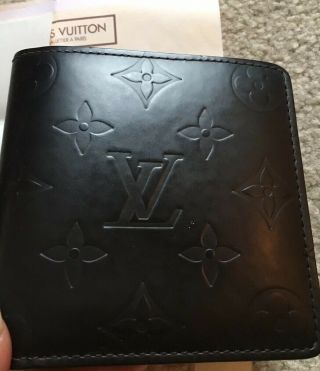 Authentic Rare Louis Vuitton Monogram Mens Cafe Glaze Brown Bi Fold Wallet