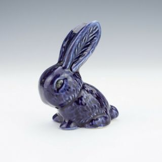 Vintage Sylvac Pottery - Purple Glazed Bunny Rabbit Figure - Art Deco