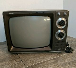 Cool Vintage Rca Dial Tv Solid State 13 " Television / Steampunk Retro Game