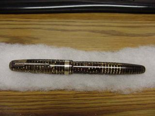 Vintage Parker Gold Stripe Vacumatic Fountain Pen 5 " Tags Looks