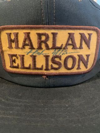 Rare 1970s HARLAN ELLISON Signed Thinking Cap Co.  Snapback Star Trek Autograph 2