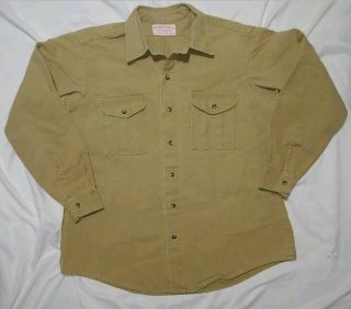 C C Filson Co Vintage Tin Cloth Logger/hunter Sz Medium Shirt/jacket Style 752