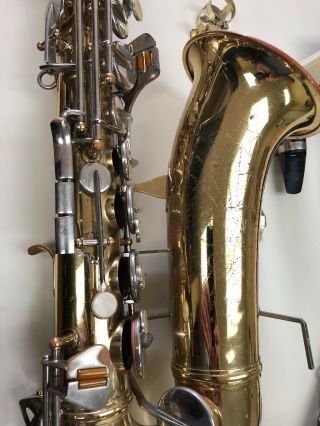 Vintage Conn Shooting Star Alto Saxophone Sax Woodwind Instrument w/Case & More 5