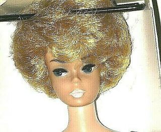 Vintage Mattel Barbie Blonde Bubble Cut And Stand