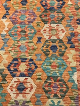 Vintage Tribal Veg dye Hand - Made Kilim Area Rug 3.  5x4.  11 —WHOLESALE U11 2