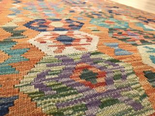 Vintage Tribal Veg dye Hand - Made Kilim Area Rug 3.  5x4.  11 —WHOLESALE U11 4