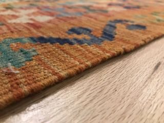 Vintage Tribal Veg dye Hand - Made Kilim Area Rug 3.  5x4.  11 —WHOLESALE U11 8