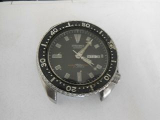 Seiko Diver Mens Watch Day & Date Automatic 6309 - 7290 Black Dial Japan Arabic