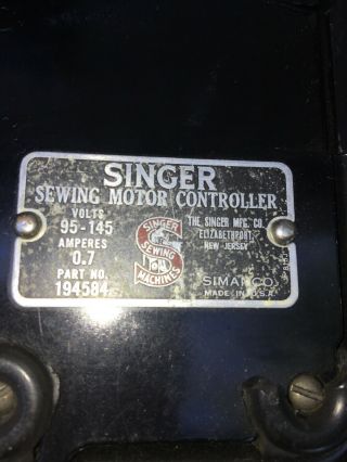 Vintage Tan Singer Sewing Machine 301A 7