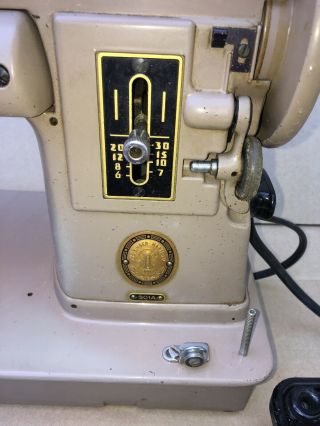 Vintage Tan Singer Sewing Machine 301A 8