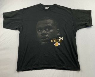 Vintage 90s Lakers Shaquille O’neal Shaq Face T Shirt Lee Sport Size Xxl