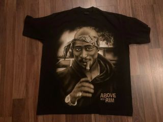 90s Tupac T Shirt Above The Rim Movie Poster Hip Hop Rap 2pac Vtg Made In Usa