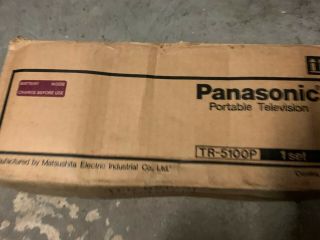 Vintage 1983 Panasonic Tr - 5100p B&w 5 " Pop - Up Television With Radio
