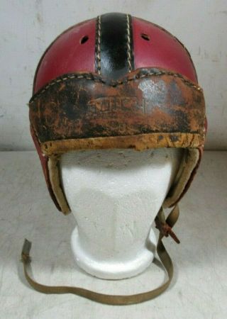 Vintage/antique Hutch H - 8 Medium Leather Football Helmet