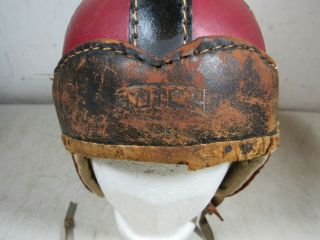 Vintage/Antique Hutch H - 8 Medium Leather Football Helmet 2