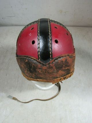 Vintage/Antique Hutch H - 8 Medium Leather Football Helmet 3