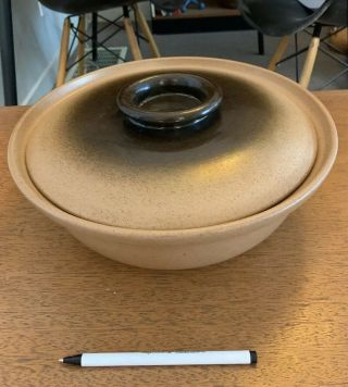 Vtg Large Heath Ceramics Covered Casserole/Dish Bowl Mid Century Pottery 2