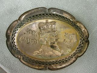 Vintage 1913 Orleans Rex Mardi Gras Krewe Souvenir Favor - Tray Dish Basket 3