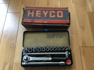 Vintage Heyco Socket Set Metric / Af Made In Germany
