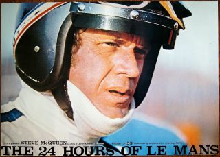 Steve Mcqueen Le Mans 1971 Japanese Movie Poster Porsche Racer Rare - C