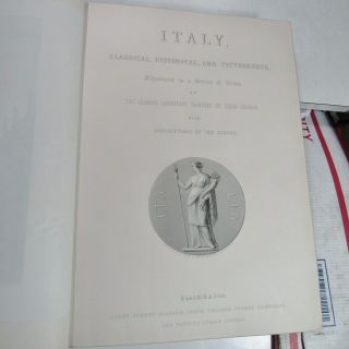 PICTURESQUE ITALY/1843/RARE 1st Ed/61 STEEL PLATES by WILLIAM BROCKEDON & Others 3