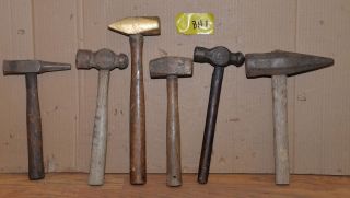 6 Vintage Blacksmith Hammer Metalworking Knife Making Collectible Forge Tool Bh1