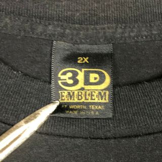 VTG Rare U2 Achtung Baby Zoo TV Tour 3D Emblem T Shirt Size XL Black Concert Tee 3