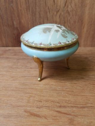Vintage Nippon Flying Swans.  Footed Covered Dish. 4