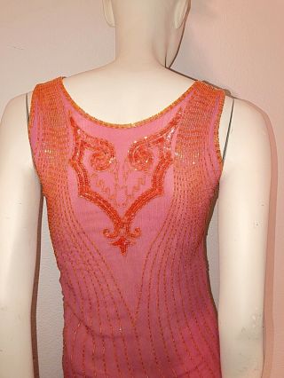 ANTIQUE 1920s/30’s Hand Beaded Rose Silk Crepe FLAPPER Cocktail Dress & Jacket 5