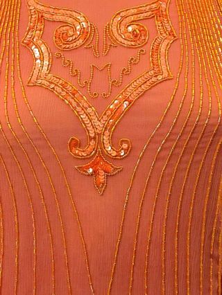ANTIQUE 1920s/30’s Hand Beaded Rose Silk Crepe FLAPPER Cocktail Dress & Jacket 7