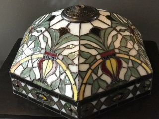 Vintage Tiffany Style Lamp Shade Leaded Tiffany Lamp Shade 14”