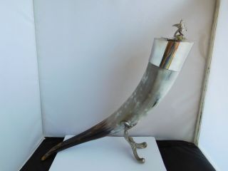 Good Quality Vintage Large Ox Horn Drinking Vessel " Game Of Thrones "