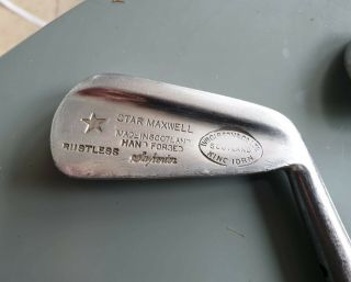 Gibson’s Star Maxwell Kinghorn Superior Vintage Antique Hickory Golf Club 1 Iron