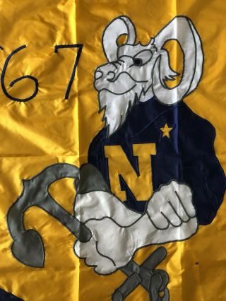 Vintage 1967 Us Naval Academy Flag Usna Usn Annapolis Md Navy Sports Football