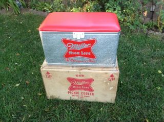 Vintage Miller High Life Aluminum Beer Cooler Made By Cronstroms