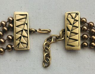 MASSIVE VINTAGE MONET EGYPTIAN REVIVAL BRASS AND COPPER TONE NECKLACE 4