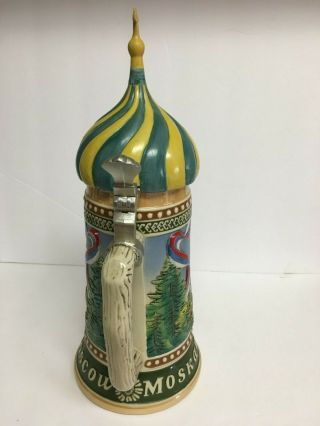 Rare Vintage Moscow St Basil Cathedral Beer Stein 6