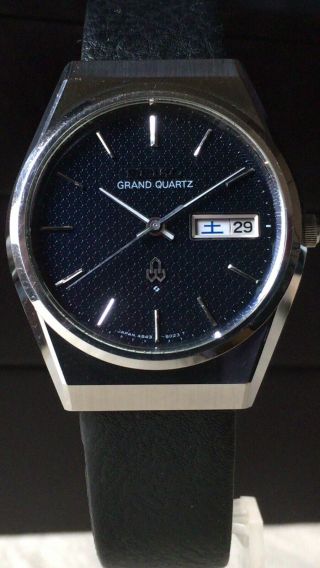 Vintage Seiko Quartz Watch/ Grand Quartz 4843 - 8050 Ss 1976