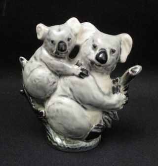 Vintage Darbyshire Australian Pottery Koala And Baby Figurine