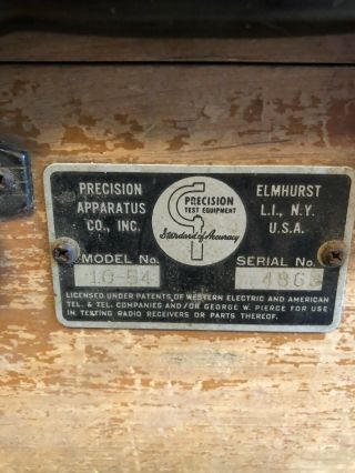 Vintage Precision Series 10 - 54 Tube & Set Tester w/ Wooden Case 3